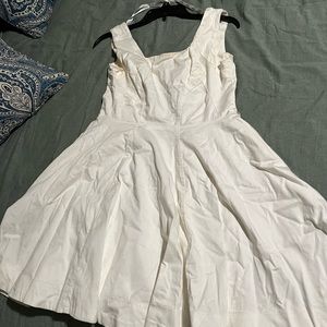 White flare dress